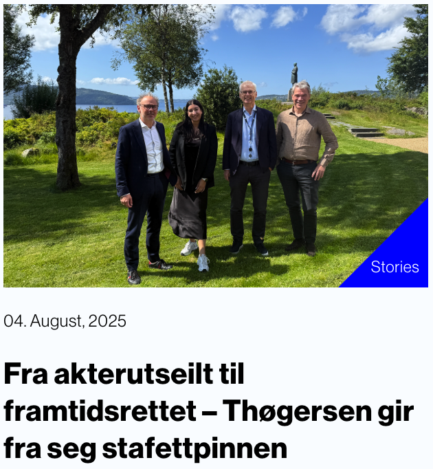 Stories: Fra akterutseilt til framtidsrettet — Thøgersen gir fra seg stafettpinnen