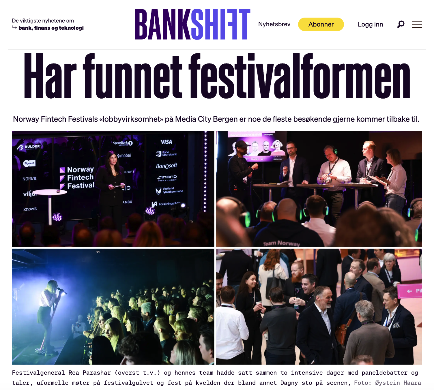 Bankshift: Har funnet festivalformen
